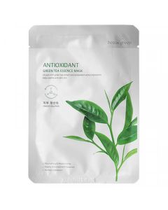 Тканевая маска c экстрактом зеленого чая Beauugreen Antioxidant Green Tea Essence Mask