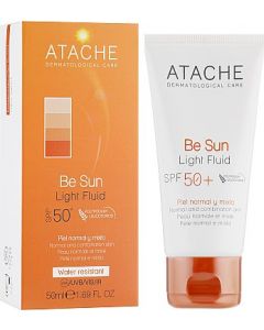 Омолаживающий солнцезащитный крем для всех типов кожи Atache BE SUN Light Fluid SPF 50+