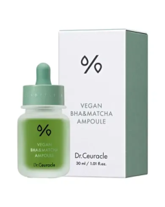 Ампульная сыворотка с BHA кислотой и экстрактом Матча Dr.Ceuracle Vegan BHA&Matcha Ampoule 