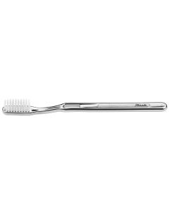 Зубная щетка средней жесткости хром Janeke Chromium Toothbrush