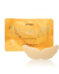 Гидрогелевая маска для шеи с золотом PETITFEE Hydrogel Angel Wings Gold Neck Pack