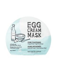 Тканевая маска с яичным альбумином Too Cool For School Egg Cream Mask Pore Tightening