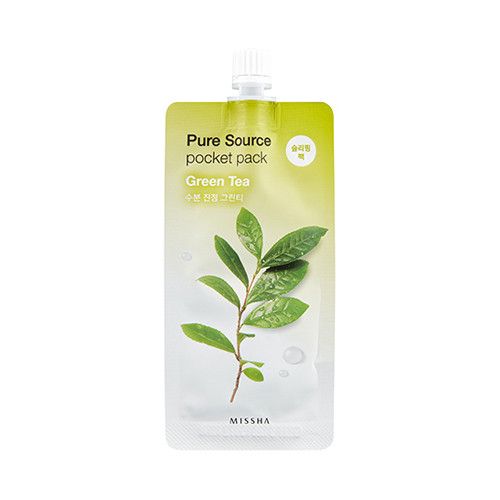 Маска для обличчя з зеленим чаєм Missha Pure Source Pocket Pack Green Tea
