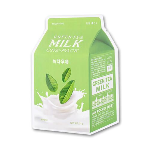 Тканинна маска A'PIEU Green Tea Milk One-Pack (Soothing)