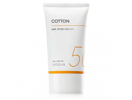 Матуючий сонцезахисний крем Missha All Around Safe Block Cotton Sun SPF50+ PA++++ 50 ml
