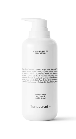 Обогащенный витаминами лосьон для тела Transparent Lab VITAMIN ENRICHED BODY LOTION