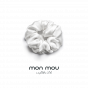 Шелковая резинка в новогоднем шаре объемная MON MOU (Белый)