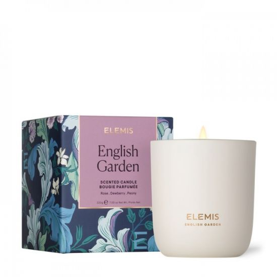 Аромасвеча с ароматом розы, ежевики и пиона Elemis English Garden Candle