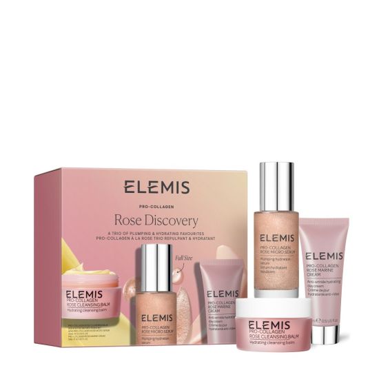 Трио фаворитов для наполнения и увлажнения кожи с розой Elemis All About Rose Discovery