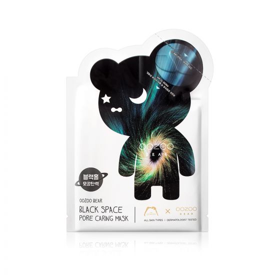 Маска для сужения пор "Мишка Черная дыра" THE OOZOO Bear Black Space Pore Caring Mask