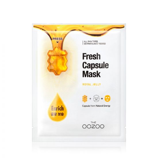 Маска з капсулою-активатором і маточним молочком для живлення шкіри THE OOZOO Fresh Capsule Mask Royal Jelly