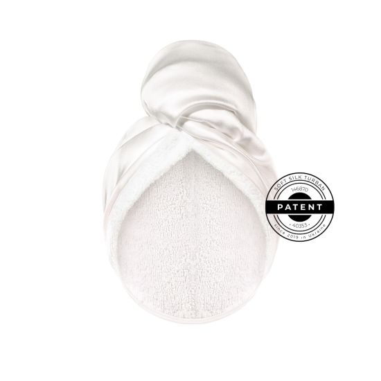 Двухстороннее полотенце-тюрбан для деликатной сушки волос MON MOU Hair Turban White