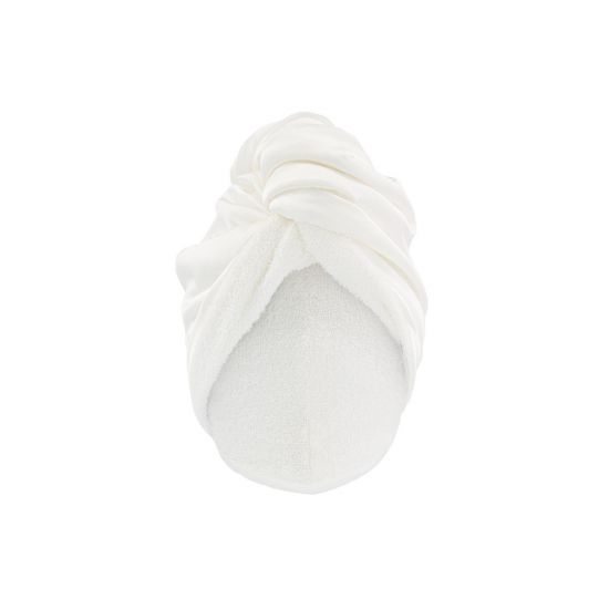 Двосторонній рушник-тюрбан для делікатного сушіння волосся MON MOU Hair Turban White