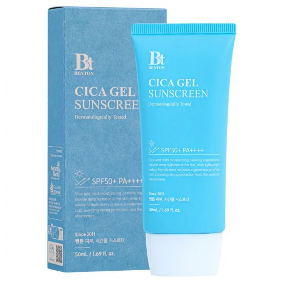 Увлажняющая солнцезащитная крем-сыворотка Benton CICA Gel Sunscreen Serum SPF50+ PA++++