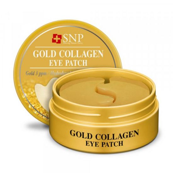 Многофункциональные гидрогелевые патчи с золотом и коллагеном SNP Gold Collagen Eye Patch