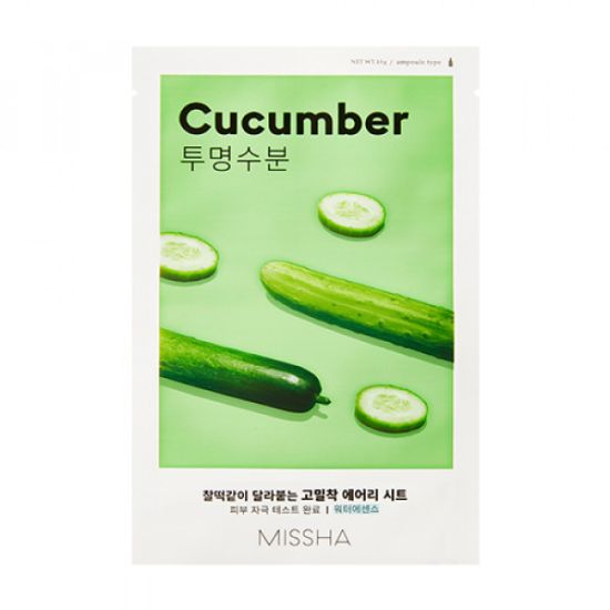 Увлажняющая маска для лица с экстрактом огурца Missha Airy Fit Sheet Mask Cucumber