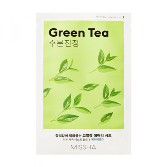 Маска для обличчя з екстрактом зеленого чаю Missha Airy Fit Sheet Mask Green Tea 