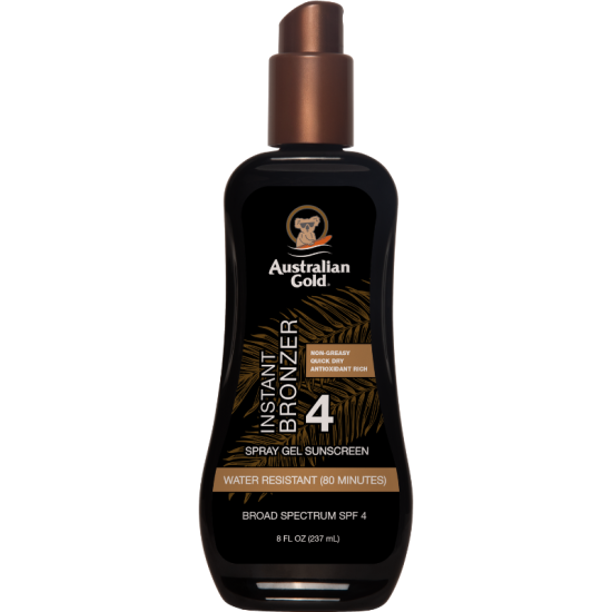 Спрей-гель с бронзером Australian Gold SPF 4 Spray Gel Bronzer