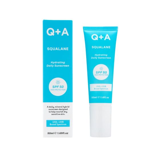 Увлажняющий солнцезащитный крем для лица Q+A Squalane Hydrating Daily Sunscreen