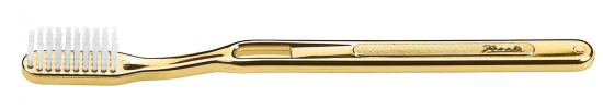 Зубна щітка середньої жорсткості золотиста Janeke Golden Toothbrush 