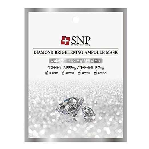 Осветляющая маска на основе алмазного порошка SNP Diamond Brightening Ampoule Mask