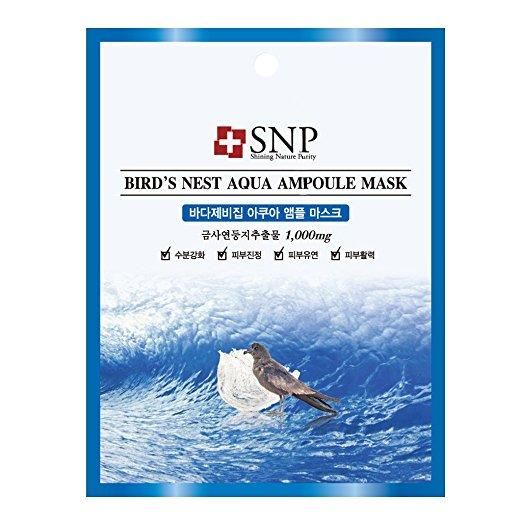 Маска с экстрактом ласточкиного гнезда SNP Bird’s Nest Aqua Ampoule Mask