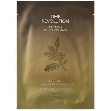Маска для обличчя з екстрактом полину Missha Time Revolution Artemisia Jelly Sheet Mask