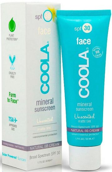 Минеральный матирующий крем для лица Coola Face Matte Tint SPF 30 Mineral Suncreen Unscented