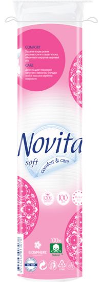 Косметические ватные диски Novita Soft 100 шт