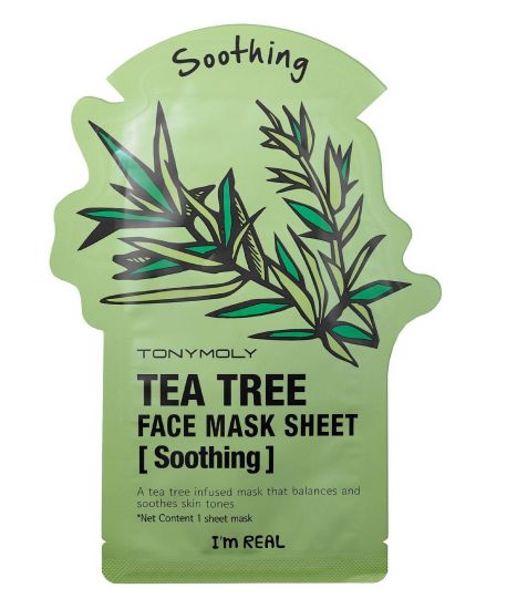 Тканевая маска для лица с экстрактом чайного дерева TONY MOLY I'm Real Tea Tree