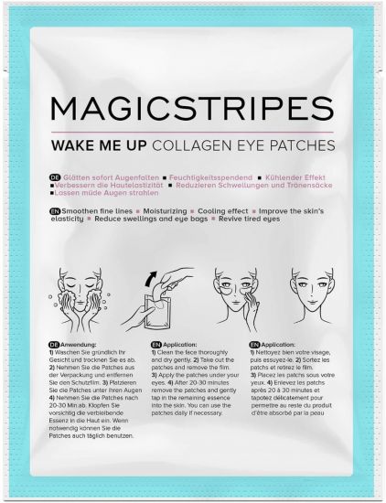 Коллагеновые патчи для кожи вокруг глаз Magicstripes Wake Me Up Collagen Eye Patches Sachet 